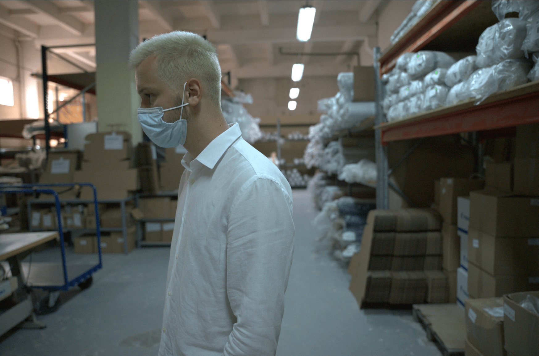 Maximilian Alexander Rupp visiting clothing production partner in Lithuania