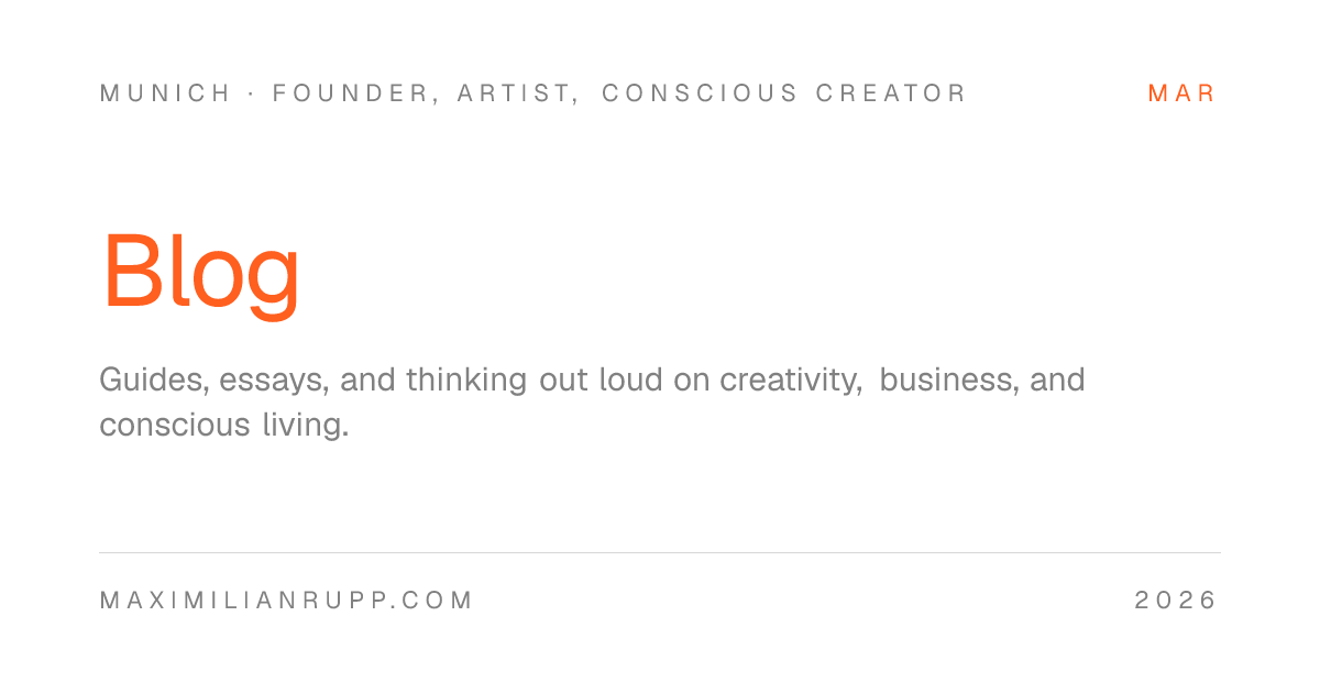 Blog — Maximilian Alexander Rupp | MAR